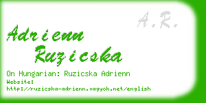 adrienn ruzicska business card